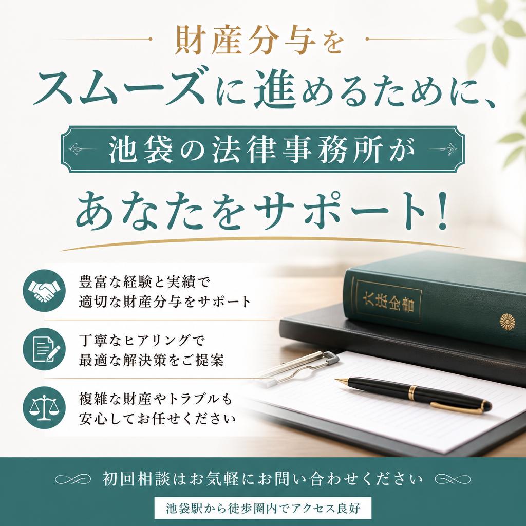 財産分与をスムーズに進めるために、池袋の法律事務所があなたをサポート！